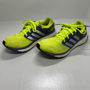 Women’s Adidas Boost Neon Yellow and Gray Athletic Shoes size 9